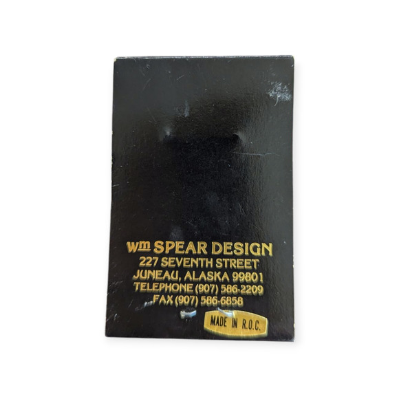 Wm Spear Brooch Pin ~ Iridescent Crab ~ 1986 Signed Gold Tone Enamel 907 - Picture 3 of 6